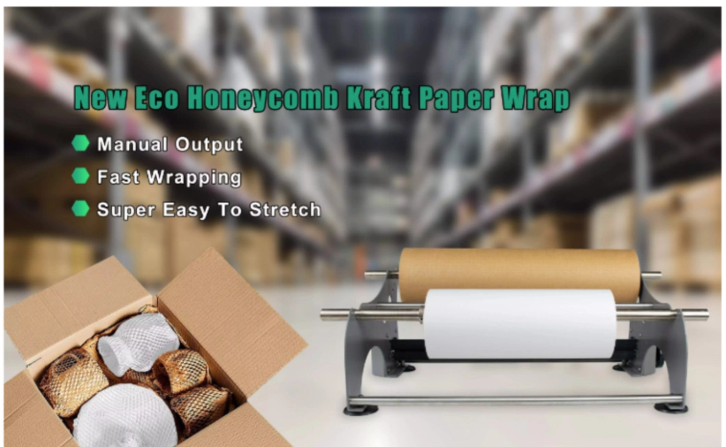 High Stability Wrapping Dispenser Cushion Roll Kraft Paper Honeycomb Paper Wrap Dispenser